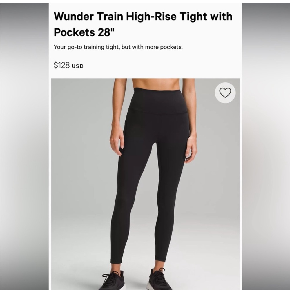 Lululemon Wunder Train leggings with pockets